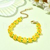 Sunflower Woven Glass Beaded Bracelets BJEW-MZ00098-4