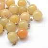 Round Natural Topaz Jade Pendants X-G-Q434-07-1