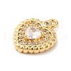 Brass Micro Pave Cubic Zirconia Pendants KK-E082-04G-2