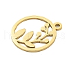 Ion Plating(IP) 201 Stainless Steel Pendants STAS-M015-14G-2