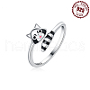 925 Sterling Silver Adjustable Open Cuff Rings FS-WGD27BF-02-1