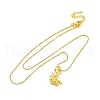 Brass Unicorn Pendant Necklaces for Women NJEW-C071-04G-4