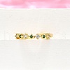 Brass Micro Pave Cubic Zirconia Cuff Rings for Women RJEW-H247-31G-3