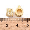 Brass Micro Pave Cubic Zirconia Tube Bails ZIRC-M075-05G-A-NR-3