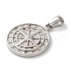 Non-Tarnish 304 Stainless Steel Pendants STAS-Z075-15P-2