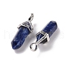 Natural Sodalite Pointed Pendants G-K329-41P-3