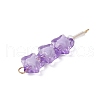 8Pcs 8 Colors Acrylic & Glass Star Beaded Connector Charms PALLOY-JF03517-4