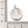 Brass Micro Pave Clear Cubic Zirconia Pendants KK-L225-041P-3