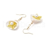 Shell Shape 304 Stainless Steel Dangle Earrings EJEW-MZ00376-05-4