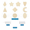 DIY Dangle Earring Making Kits WOOD-TA0001-44-6
