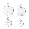   4Pcs 4 Styles 925 Sterling Silver Pendants STER-PH0002-47-7