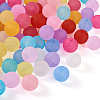 Beadthoven 100Pcs 10 Colors Transparent Acrylic Beads FACR-BT0001-02-3