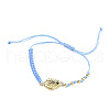 Adjustable Nylon Thread Braided Bead Bracelets BJEW-JB05545-03-1