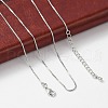 Brass Box Chain Necklaces for Women NJEW-D302-42P-1