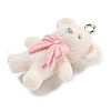 Flocking Resin Cute Pendants RESI-L043-01P-06-2