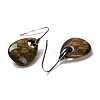 Natural Tiger EyeTeardrop Dangle Earrings EJEW-I315-02P-05-2