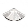 Tarnish Resistant Carved 304 Stainless Steel Fan Pendants X-STAS-N073-10-2
