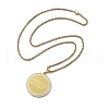 304 Stainless Steel Rhinestone Pendant Necklaces for Women NJEW-U021-04G-4