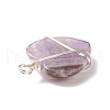 Natural Amethyst Pendants PALLOY-JF01663-03-3