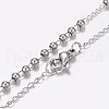 Non-Tarnish 304 Stainless Steel Rosary Bead Necklaces X-NJEW-I205-14P-4