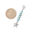 Ocean Tibetan Style Alloy Pendant Decorations HJEW-JM03376-3