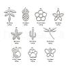 Non-Tarnish 100Pcs 10 Style 304 Stainless Steel Pendants STAS-LS0001-39-3
