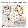 Fashewelry 90Pcs 9 Patterns Natural Theaceae Wood Beads WOOD-FW0001-05-14