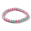 7Pcs 7 Style Polymer Clay Heishi Surfer Stretch Bracelets Set BJEW-SW00088-03-2