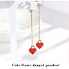 Heart Alloy Enamel Charms ENAM-PH0001-13-4