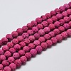 Natural Lava Rock Round Bead Strands G-I124-6mm-05-1