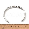 Non-Tarnish 304 Stainless Steel Cuff Bangles BJEW-K222-02P-5