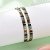 Vintage Ethnic Style Glass Tila Beaded Handmade Slider Bracelets for Women ZN9527-1-2