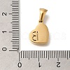 304 Stainless Steel Heart Pendants with Rhinestone STAS-Z103-01G-02-3