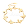 Stainless Steel Butterfly Link Chain Bracelets for Women BJEW-Z076-03G-1