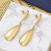 Ion Plating(IP) 304 Stainless Steel Teardrop Dangle Stud Earrings for Women EJEW-A119-12G-2