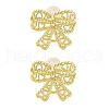 Bowknot Brass Stud Earrings for Women EJEW-P288-02G-2