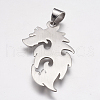 Tarnish Resistant 304 Stainless Steel Big Pendants STAS-P225-061P-2