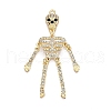 Rack Plating Alloy Rhinestone Pendants PALLOY-T091-01KCG-RS-1