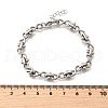 304 Stainless Steel Infinity Link Chain Bracelets for Women BJEW-K226-14B-P-5