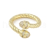 Twist Rack Plating Brass Micro Pave Cubic Zirconia Rings RJEW-D080-03G-02-2