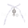 Alloy Oval Wedding Bouquet Pendant Decorations HJEW-JM02794-4