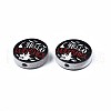 Halloween Printed Natural Wood Beads WOOD-T021-57-3