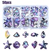 48Pcs 10 Styles Electroplate Glass Pendants GLAA-YW0003-53-1