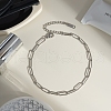 Stainless Steel Paperclip Chain Anklets for Women RC7238-2-1