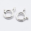 925 Sterling Silver Spring Ring Clasps STER-K167-076A-S-3