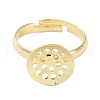 Rack Plating Adjustable Brass Sieve Ring Settings KK-F090-07LG-2