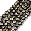 Handmade Millefiori Glass Flat Round Bead Strands X-LK-P011-20-1