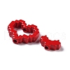 2Pcs Spray Painted Alloy Beads PALLOY-H134-58-2