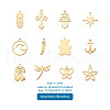 Yilisi 48Pcs 12 Style 304 Stainless Steel Pendants STAS-YS0001-11-5