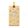 Christmas Ion Plating(IP) 304 Stainless Steel Pendants STAS-Z098-37G-1